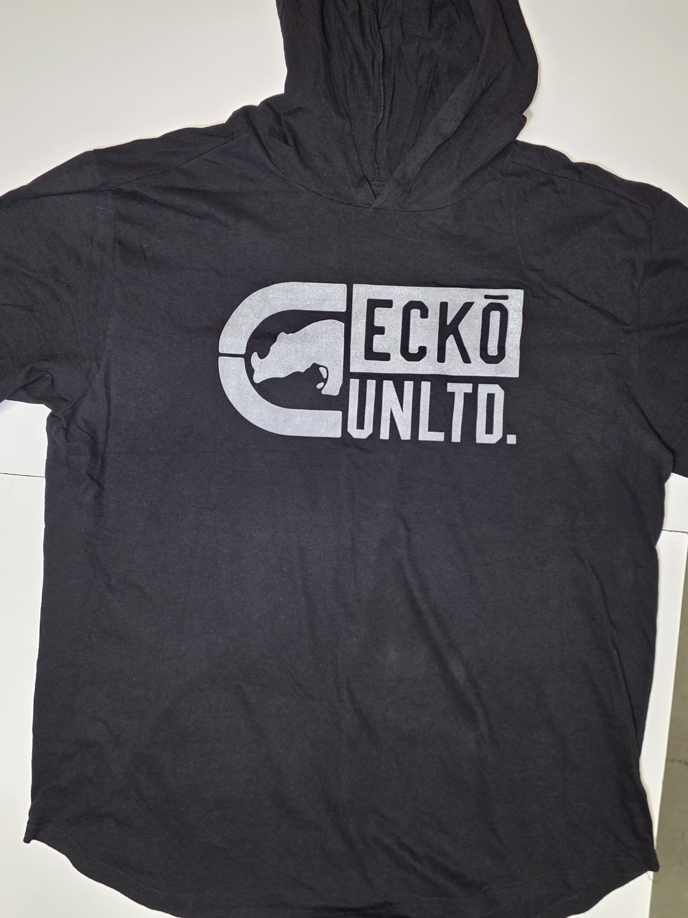 Ecko Unltd. Black Hoodie with White Logo